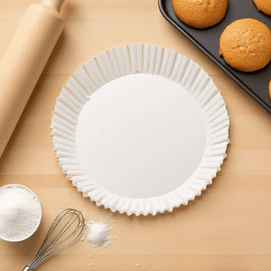 川岛屋 空气炸锅专用纸托 防粘吸油 烘焙工具 白色 50只