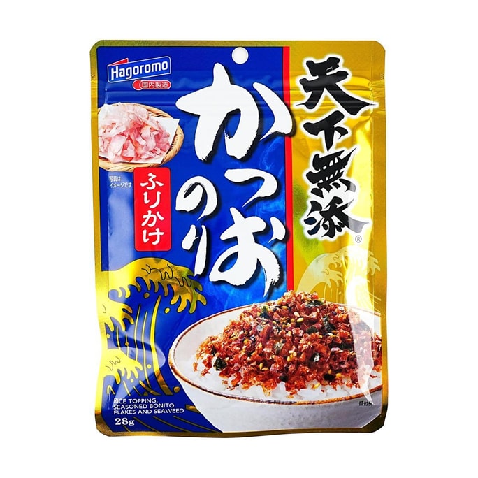 Katsuo Furikake - Rice Topping, Seasoned Bonito Flakes and Seaweed, 0.98oz 【For Rice, Onigiri, Salad, Okonomiyaki】