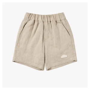加拿大 Nest Designs 兒童水洗亞麻短褲 - 沙色中性款 2-3歲