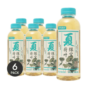 可可满分 荷叶绿宝石 植物草本饮 复合茶饮 500ml *6【6份超值装】【盒马同款】【淡雅荷香 清爽解渴】【0糖0脂0卡】【药食同源】【草本萃取】