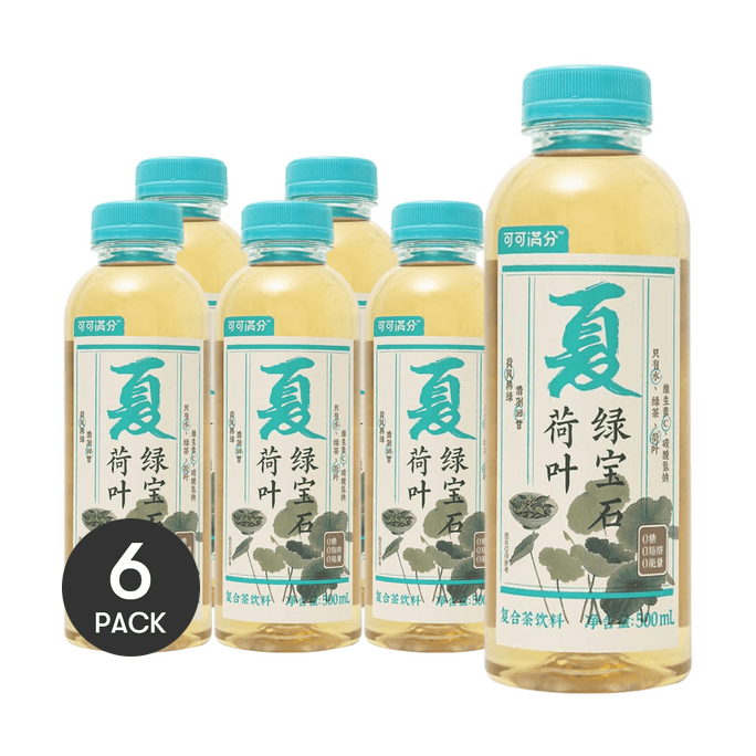 可可滿分 荷葉綠寶石 植物草本飲 複合茶飲 500ml *6【6份超值裝】【盒馬同款】【淡雅荷香 清爽解渴】【0糖0脂0卡】【藥食同源】【草本萃取】