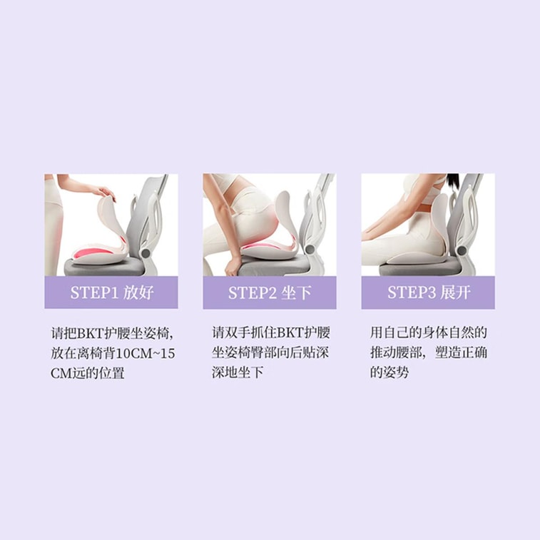 Standard Lumbar Cushion, Ergonomic Backrest for Posture, Universal Chair Fit, Forbidden City, Purple, 14.3×12.9×13.1in 3