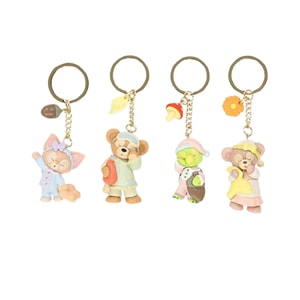 【日本直郵】DISNEY東京迪士尼 秋日限定 秋季睡衣系列 達菲家族 立體鑰匙圈套裝 4個入