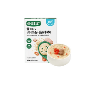 栄養補助食品：8ヶ月の赤ちゃん用栄養補助麺 - 塩分無添加、幼児・子供向け、トマト＆ビーフ味、160g/箱