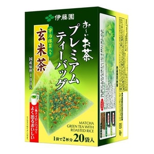 【日本直邮】 ITOEN 伊藤园 玄米茶 三角茶包 宇治抹茶入 20袋