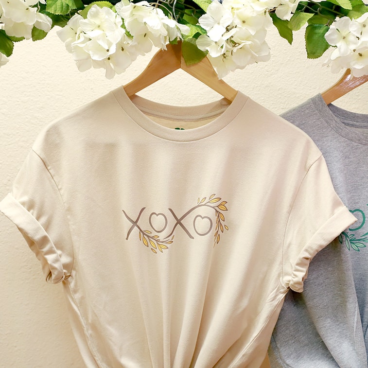 美国 GINKGOHOME XOXO 短袖T恤 奶油色 M 3