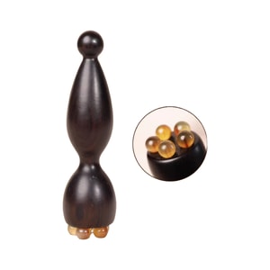 Sandalwood Small Lotus Pod Eye Massager Goat Horn Bead Facial Meridian Acupoint Eye Bag Dark Circle Massager Crow's Feet *1