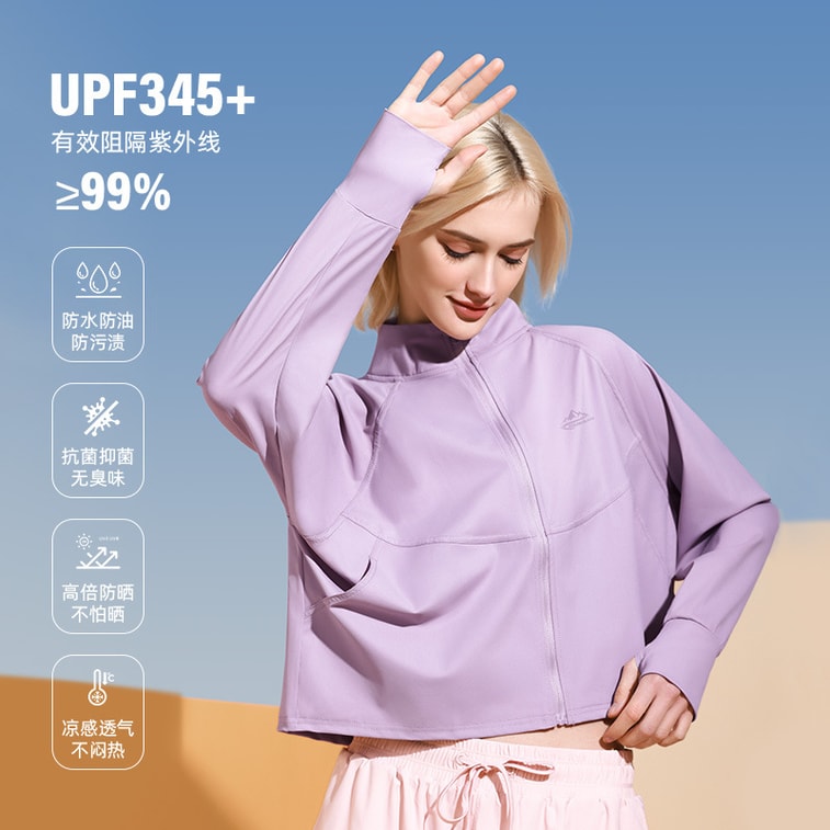 夏季防曬衣女透氣遮陽涼感防紫外線冰絲防潑水輕薄速乾外套FSY10 芋紫 均碼 3