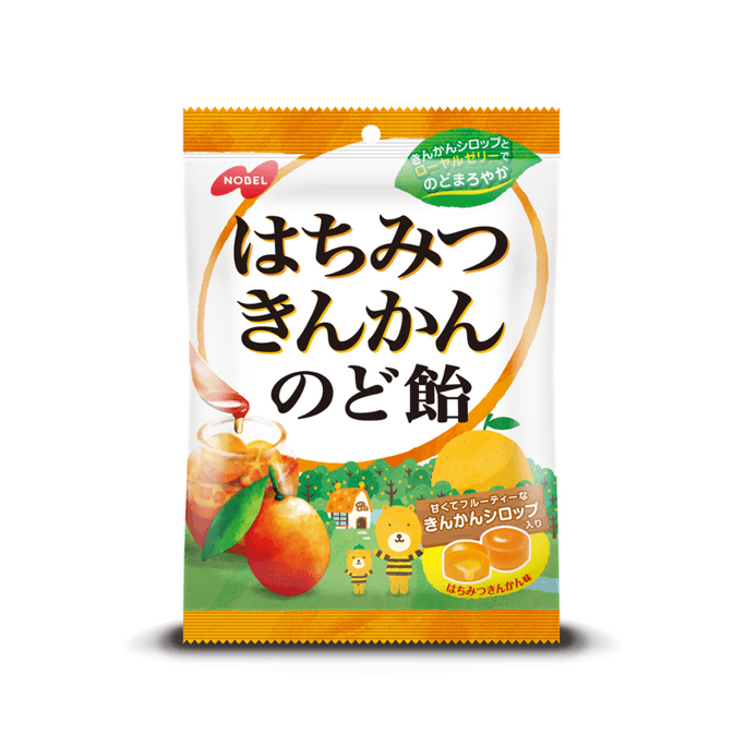 日本 诺贝尔制菓 蜂蜜金桔喉糖系列 喉糖 110g
