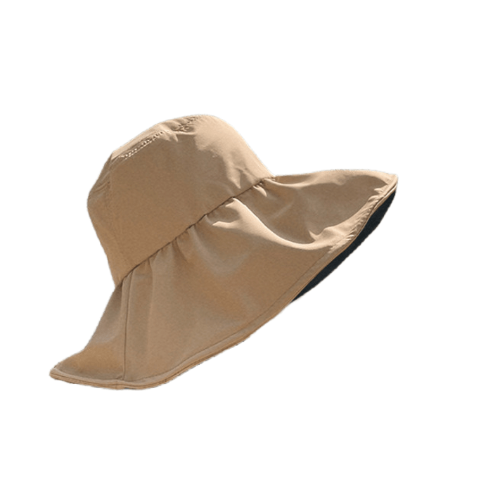 [중국에서 온 다이렉트 메일] UV 비닐 자외선 차단 태양 모자 큰 챙 얼굴 가리개 태양 모자 어부 모자 조절 가능한 모자 둘레 (56-58cm) 기질 카키 카멜