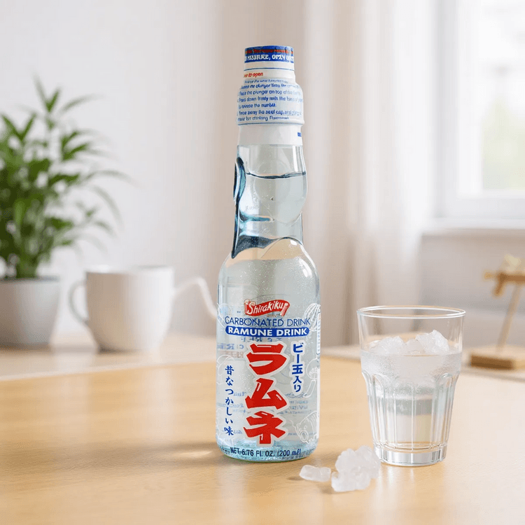 山田参助 ラムネイッキ SHIRAKIKU Ramune Drink,Japanese Marble Soda,Original Flavor, 6.76