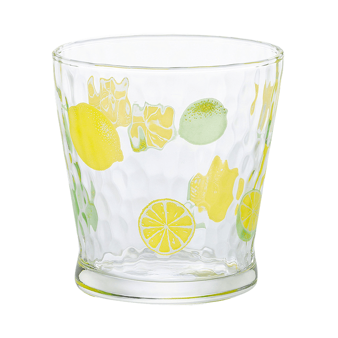ISHIZUKA GLASS 石塚硝子||可爱水果图案玻璃杯||柠檬 1个