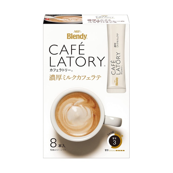 AGF Blendy Stick Cafe Latory Thick Milk Latte 8 Bags
