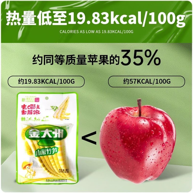 [Store Anniversary Promotion] Fresh Tender Bamboo Tips, Crispy Bamboo Shoots with Mountain Pepper, Pickled Chili Flavor 40g*5 Bags 6