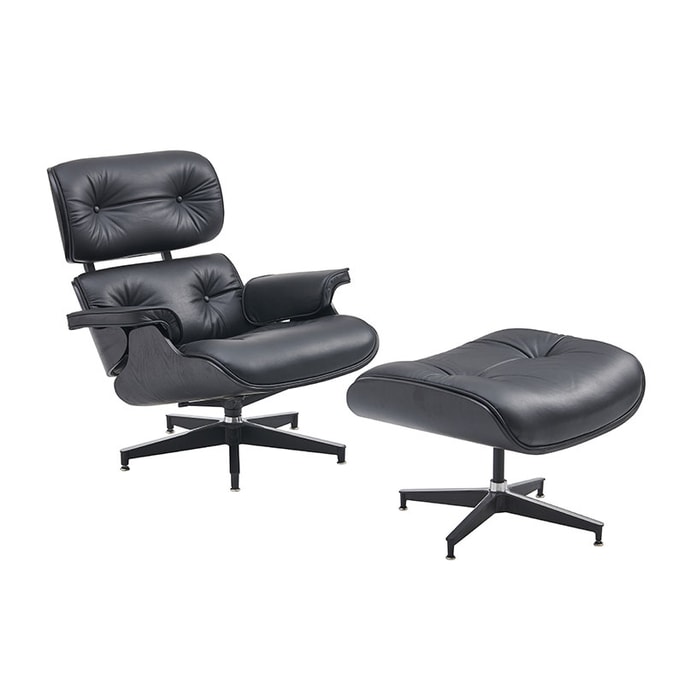 [Ready stock in the United States] LUXMOD Eames recliner all black single seat