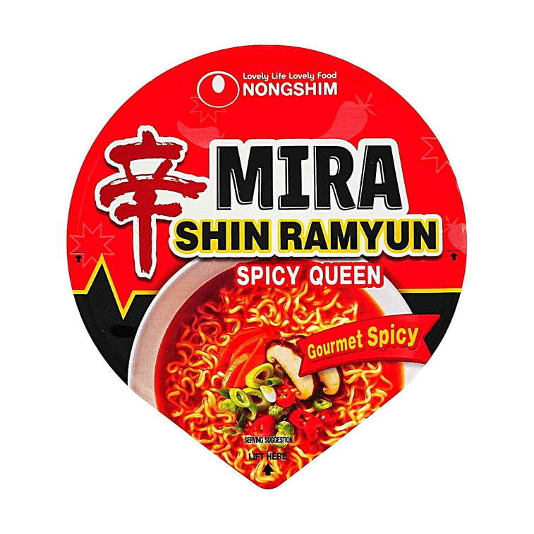 K팝 귀멸의 칼날 신라면 매운 여왕, 컵라면, 고급 매운맛, 100g (3.35oz)【미라 한정판】 4