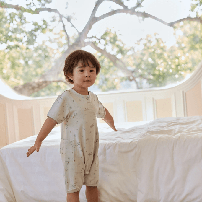 Baby Organic Bamboo Romper-Space 2-3T