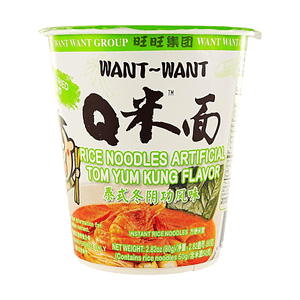 台湾旺旺 Q米面 米粉 泰式冬阴功味 80g【非油炸】【宵夜即食米线】