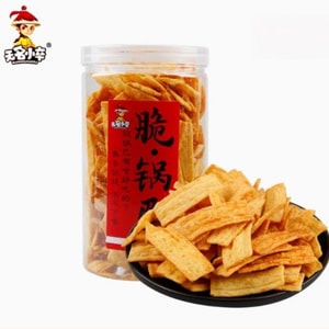 Wumingxiaozu Ultra Thin Crispy Rice Cracker, Spicy Flavor, Bucket Casual Puffed Snack 210g