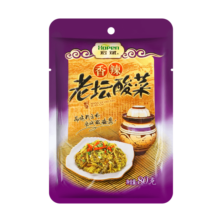 宏斌 老壇酸菜 香辣味 80g 4