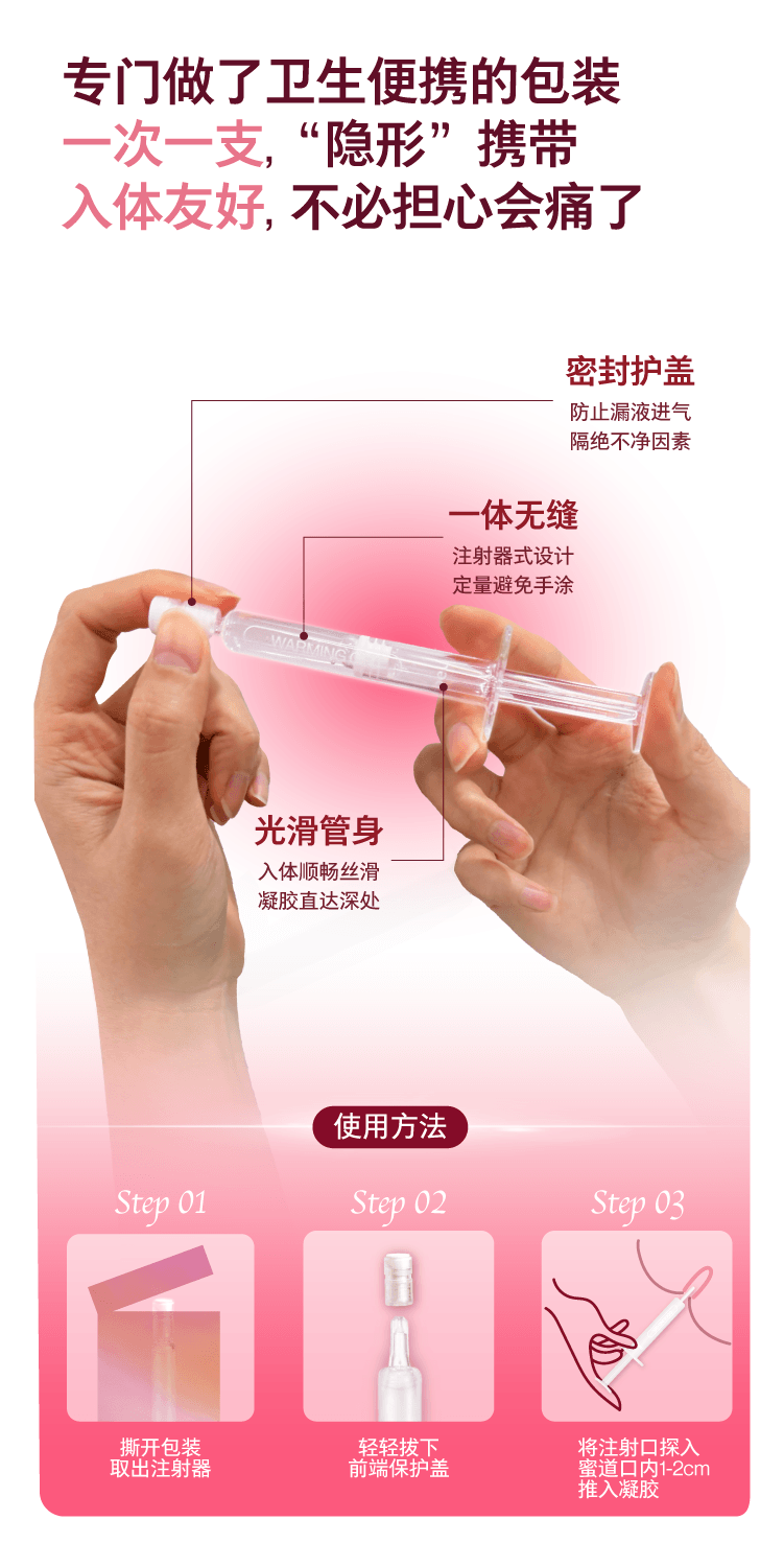 【中國直郵】 必遇 五感凝膠潤滑液女用高潮液私處快感增強液潤滑劑情趣用品5支裝/盒