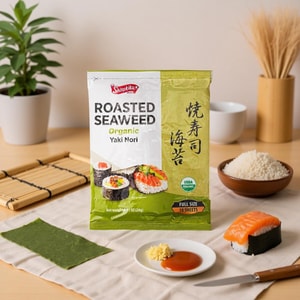 Roasted Seaweed- Organic Yaki Nori ,Full Size, 0.91 oz【For Shusi, Gimbap and Bibimbap】