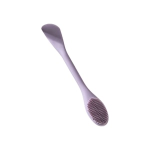 Double-Ended Silicone Face Mask Brush, Clay Mask Brush, Facial Application Tool for White Clay, Cleansing and Facial Silicone Brush, Light Purple, 1 Piece