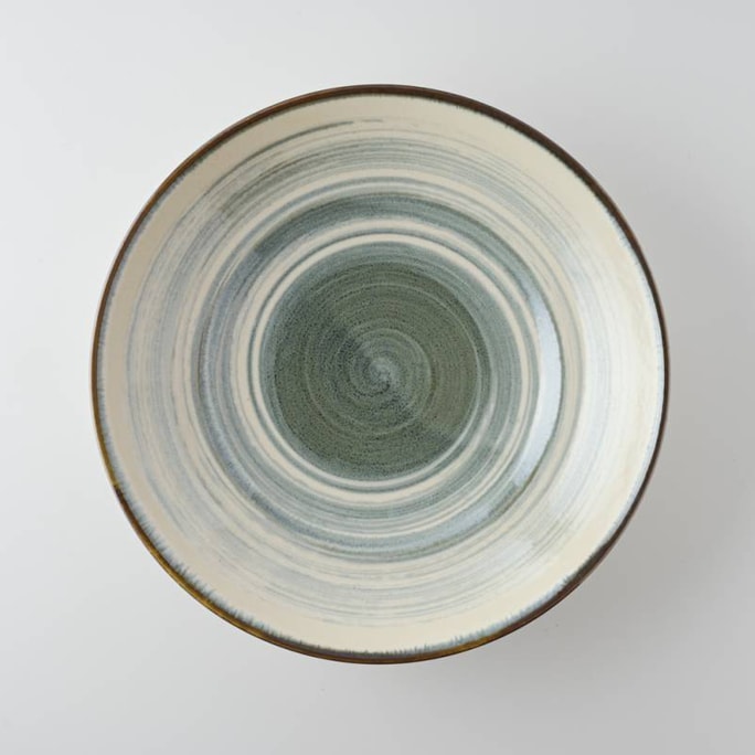 アメリカ直送 Runya 日本製オリジナル陶器深皿・浅口鉢（ブルー）