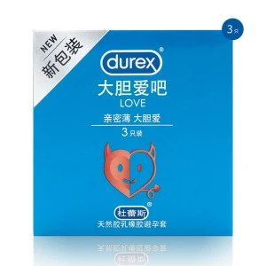 美國 DUREX 杜蕾斯 大膽愛吧避孕套 3 隻裝 橡膠 聚氨酯 乳膠 超薄 透明質酸 高延展性 便攜 1 盒