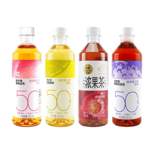 HEYTEA Peach Oolong+Pomelo Jasmine+Yangmei Green Tea+Grape Tieguanyin Juice Tea, 60.88 fl oz【4 Flavors 4 Combo Packs】