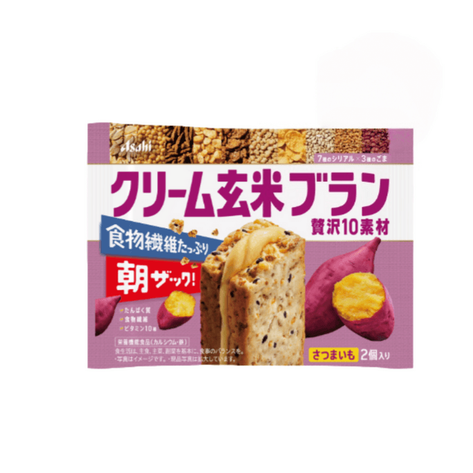 日本 ASAHI 玄米系列 低糖代餐 蜜薯玄米饼干 50g 2个装