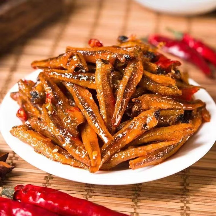 Tianzhi Xiang Large Spicy Bag with Small Fish, Hunan Specialty, Ready-to-Eat Snack 45g*2 Bags 3