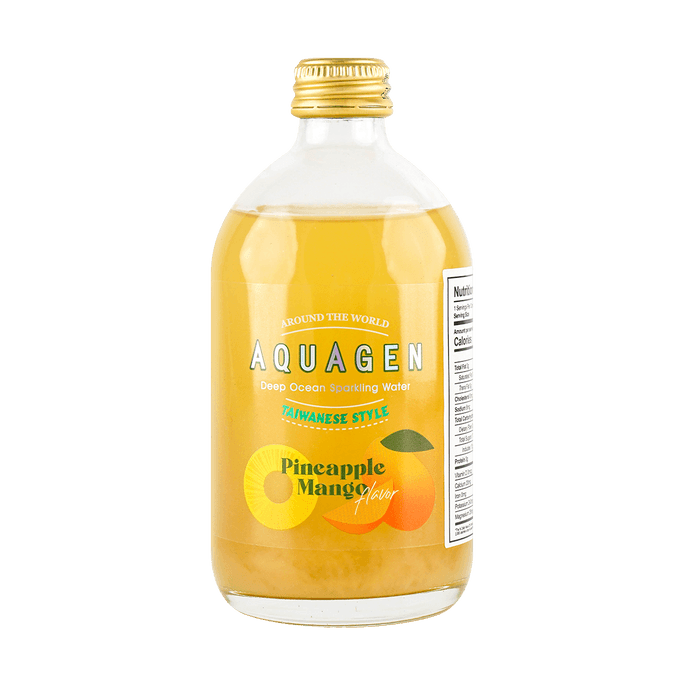 【健康加分】AQUAGEN 深海气泡饮料 菠萝芒果风味 330ml【综合果汁44%】