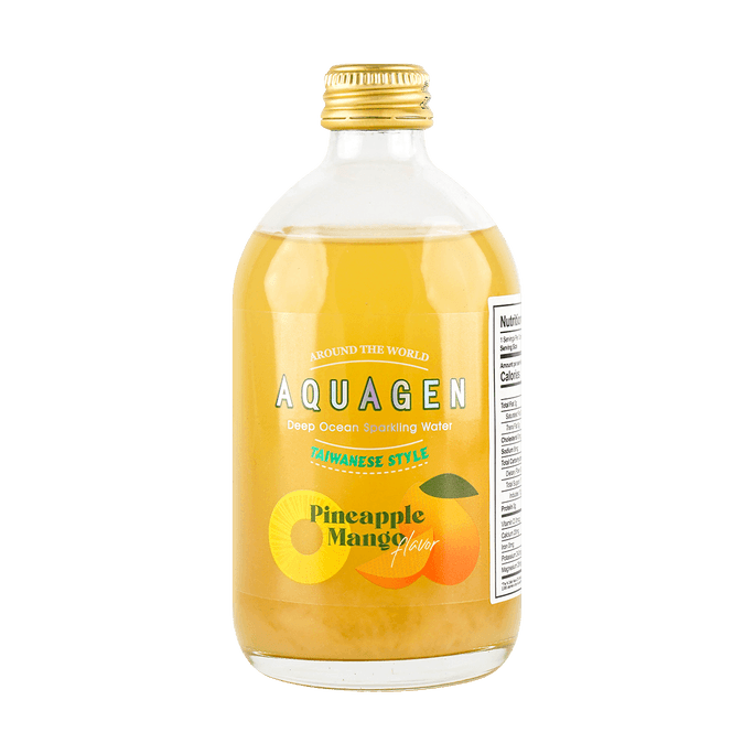 【健康加分】AQUAGEN 深海氣泡飲 鳳梨芒果風味 330ml【綜合果汁44%】