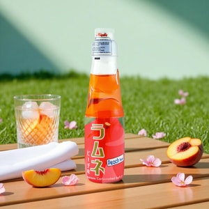 Ramune Soda - Peach Flavor, 6.76fl oz