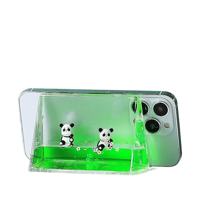 Panda Oil-drip Figurine, Panda Phone Holder, 9.5*6.8*6.5cm