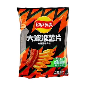 Lay's 乐事 乐事 大波浪薯片 碳烤五花肉味70g
