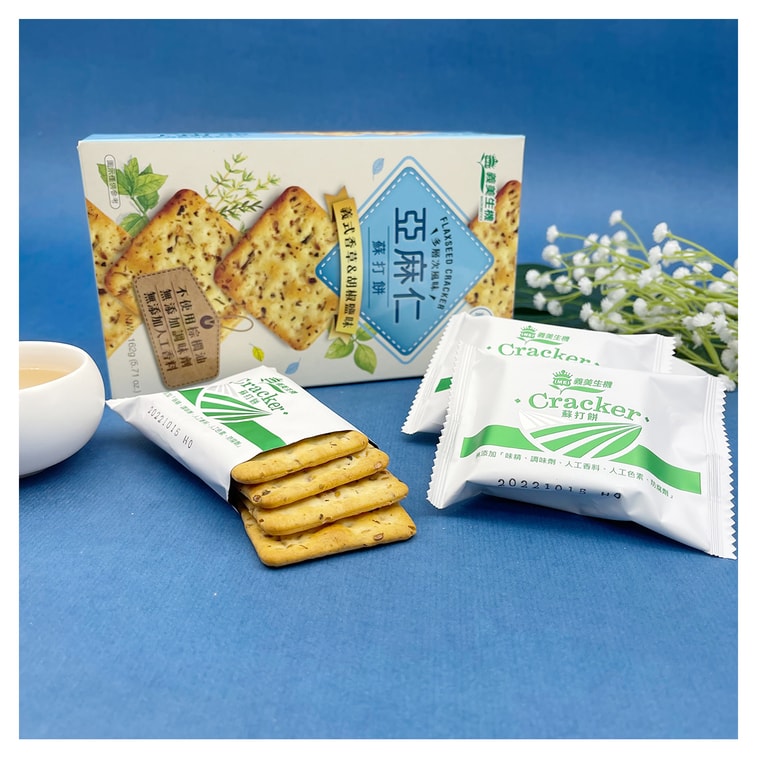 [台湾直邮] 义美 亚麻仁苏打饼 162g 9入 5