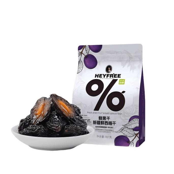 [중국 직배송] 미니 자두, 중간 크기 과일, 식이섬유 풍부, 오리지널 과일 맛, 신장 농업과학원 개발, 무설탕, 천연 과일 스낵, 친환경 식품, 개별 포장, 사무실 간식 및 애프터눈 티에 적합, 107g