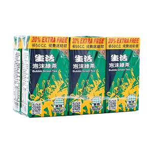 台湾【经典】生活 泡沫绿茶【6入】300ml