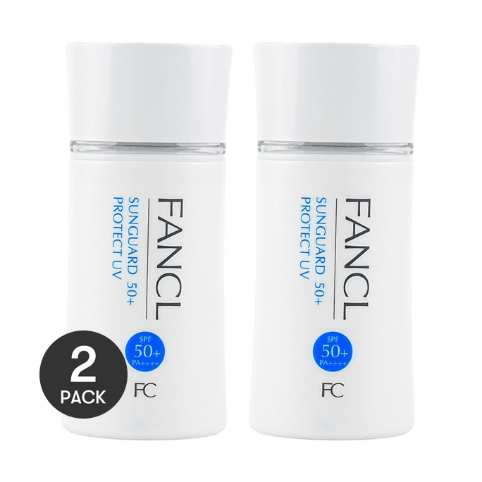 日本FANCL芳珂 倍护防晒隔离露 无添加物理防晒霜 SPF50+ PA++++ 60ml*2 孕敏可用 新旧包装随机发货【超值装】