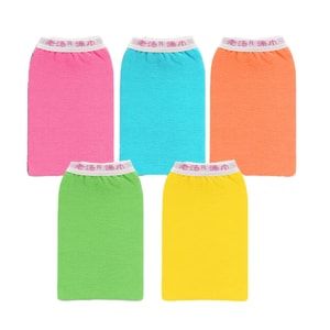 Set of 5 Old-Style Scrubbing Towels, Northeastern Traditional Single-Layer Medium-Coarse Bath Towels, Powerful Body Scrub Tool for Men and Women at Home