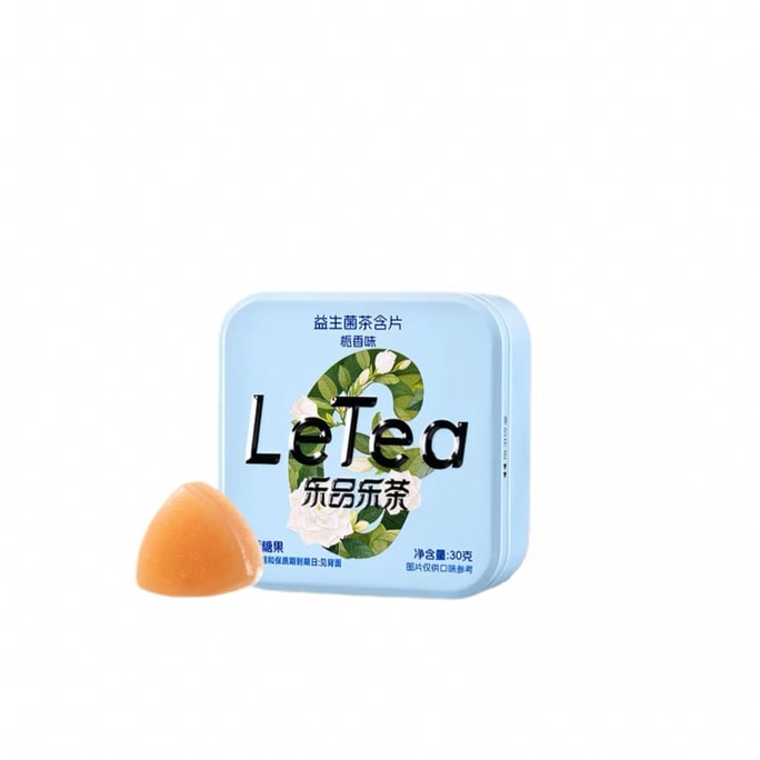 LeTea 乐品乐茶 프로바이오틱스 차 캔디 구강 청결 목캔디 치자향 30g*1상자