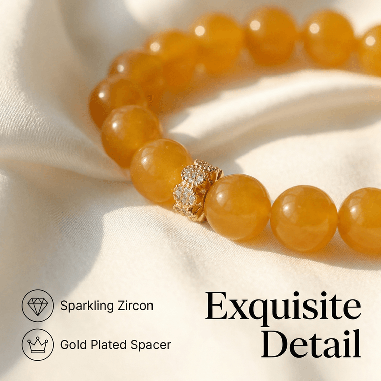 野草集 【限时特惠】原创设计天然黄玛瑙手串 - 自信招财好运能量手链10mm1件 4