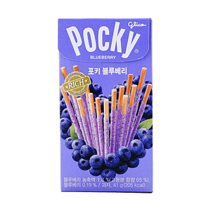 포키 블루베리 크림 코팅 비스킷 스틱, 1.45 oz【한국 한정 맛】