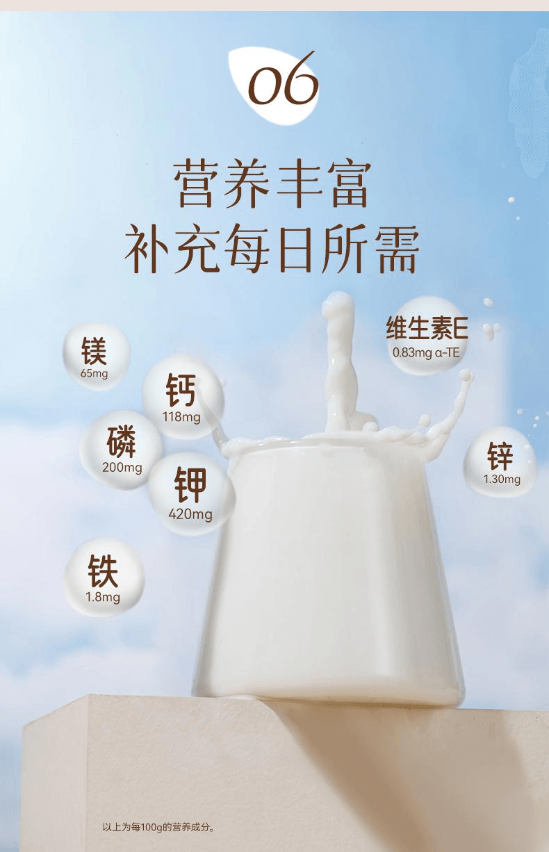 【中國直郵】 北大荒 杏仁七白粉杏仁粉茯苓蓮子百合營養早餐七白飲436g*1桶