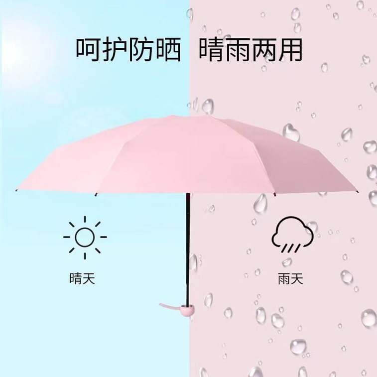Cyanide Sunscreen UV Umbrella 1 piece pink 2-in-1 rain/sun mini foldable ultra-light compact and portable 5
