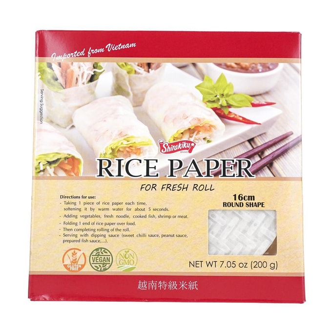 Rice Paper 16cm Round 7.05oz Sk