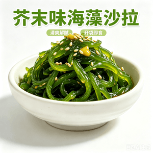 Guoping Dalian Specialty: Mustard Combined With Kelp; Ready-to-eat Japanese And Korean-style Food, 150g Per Pack.