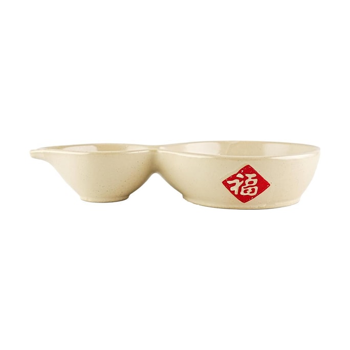 Lucky Full Gourd Pattern Ceramic Dumpling Plate 12 Inch 31\u00d717.5\u00d75.5cm